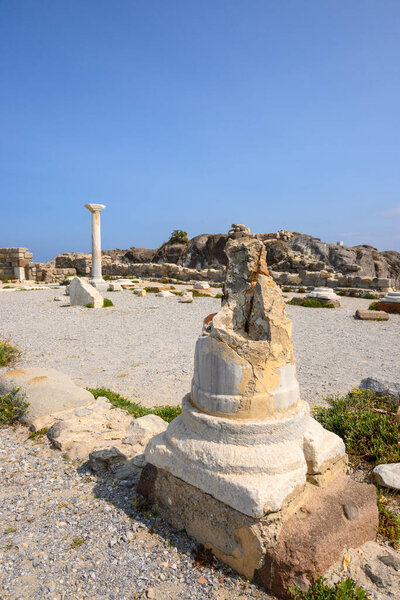 Ruins of Agios Stefanos Basilica near Kefalos on the Greek island of Kos, Greece, Europe