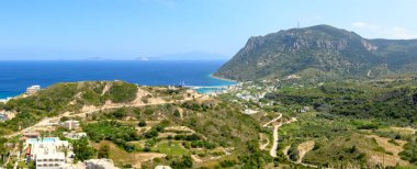 Kos adasındaki geleneksel Yunan köyü Kefalos. Yunanistan
