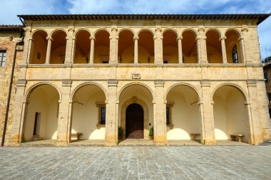 Bivio di San Biagio, İtalya - 27 Nisan 2023: Madonna di San Biagio 'nun Siena, İtalya' daki Mabedi