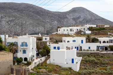 Tholaria 'nın Amorgos' taki yerleşimi. Cyclades, Yunanistan