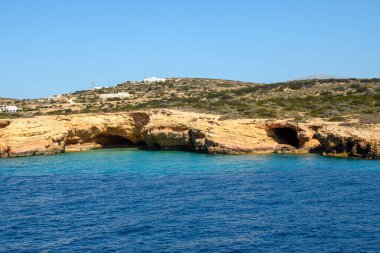 Ano Koufonisi kayalar ve kayalıklar. Koufonisia, Küçük Kiklad, Yunanistan