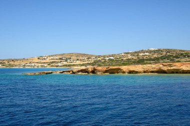 Ano Koufonisi adasının kıyısında. Koufonisia, Küçük Kiklad, Yunanistan