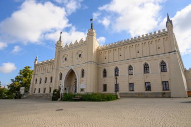 Lublin, Polonya - 13 Eylül 2022 Lublin Kraliyet Kalesi, Polonya 'nın başkenti Lublin' de bir gotik kale