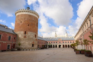 Lublin, Polonya - 13 Eylül 2022 Lublin Kraliyet Kalesi, Polonya 'nın başkenti Lublin' de bir gotik kale