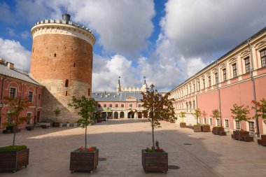 Lublin, Polonya - 13 Eylül 2022 Lublin Kraliyet Kalesi, Polonya 'nın başkenti Lublin' de bir gotik kale