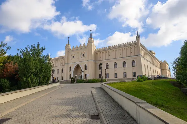 Lublin, Polonya - 13 Eylül 2022 Lublin Kraliyet Kalesi, Polonya 'nın başkenti Lublin' de bir gotik kale