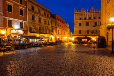 Lublin, Polonya - 12 Eylül 2022: Lublin 'deki Eski Şehir. Polonya