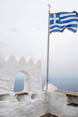 Amorgos adasındaki Hozoviotissa Manastırı, Kiklad, Yunanistan