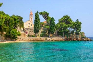 Bijela Kuca plajı, Bolc, Brac adasında güzel bir plaj, Hırvatistan