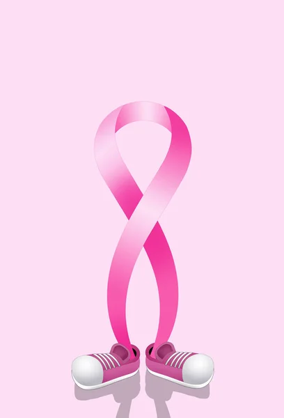 Pink Ribbon Race Cure — Stock Photo, Image