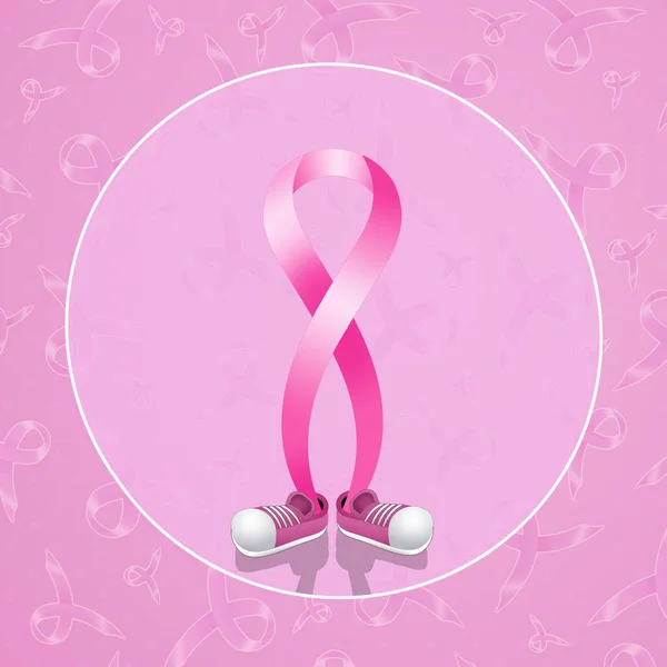 Illustratie Van Een Roze Lint Voor Preventie Van Borst Kanker Stockfoto