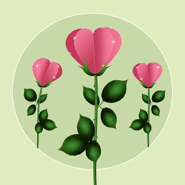 Ilustrace Srdce Květině — Stock fotografie