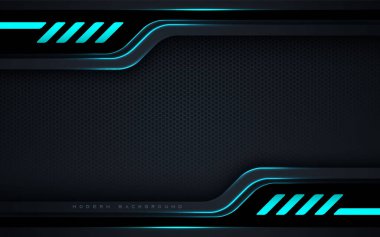 Modern boyut üst üste binen katmanlar mavi renkli ışık