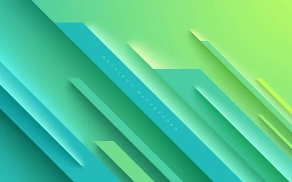 Абстрактний Геометричний Діагональний Фон Зелений Градієнт Світлим Тіньовим Оздобленням — стоковий вектор