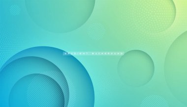 Soyut mavi ve sarı daire gradyan arkaplan ışığı ve gölge etkisi