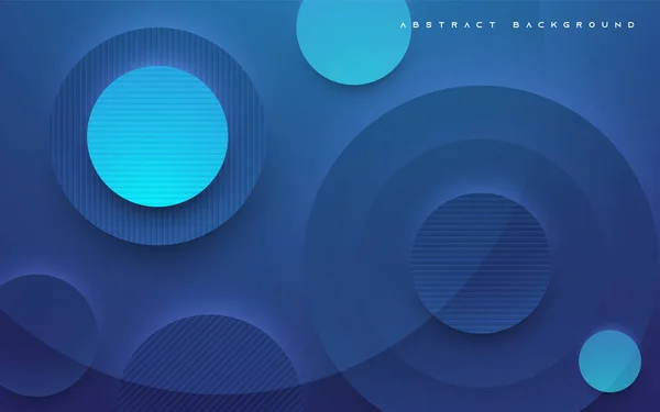 蓝色的抽象背景优雅的圆形形状 — 图库矢量图片
