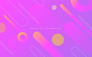 Mor geometrik şekil soyut arkaplan gradyan renk dekorasyonu