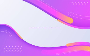 Mor geometrik şekil soyut arkaplan gradyan renk dekorasyonu