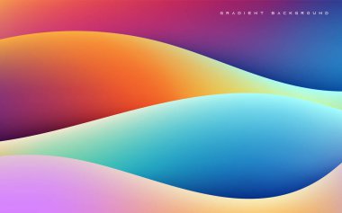 Soyut dalgalı pürüzsüz eğimli arkaplan renkli ışık
