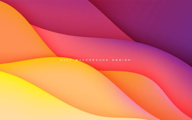 Turuncu gradyan dinamik dalgalı üst üste bindirme katmanları