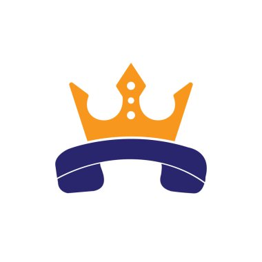 King 'den vektör logosu tasarımı. El seti ve taç simgesi tasarımı.