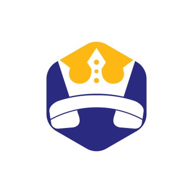 King 'den vektör logosu tasarımı. El seti ve taç simgesi tasarımı.