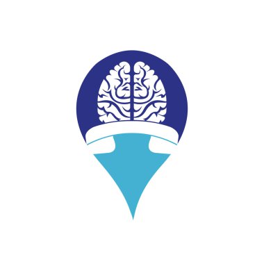 Brain call vector logo design template.