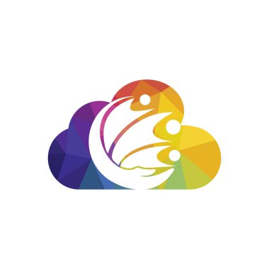 İnsanlar ya da aile bakım vektör logosu tasarımı. El ve insan simgesi tasarımı.