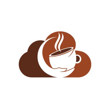 Healthy coffee and tea care vector logo design template.
