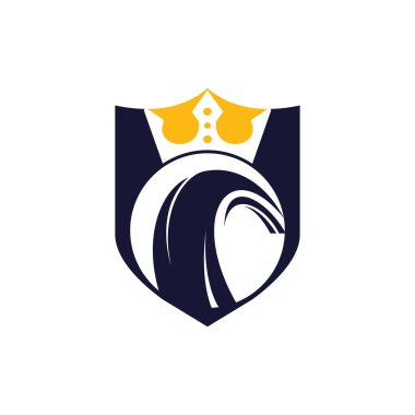 Tire king vector logo design. Crown tire logotype. 