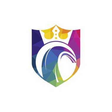 Tire king vector logo design. Crown tire logotype. 