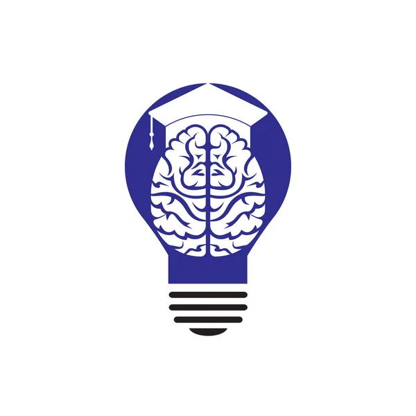Brain Graduation Cap Lightbulb Icon Design Educational Institutional Logo Design Vectores De Stock Sin Royalties Gratis
