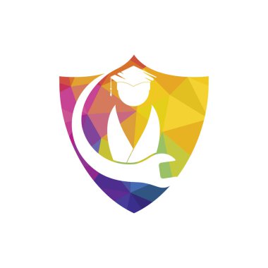 Education logo design inspiration. Wrench with student logo design.