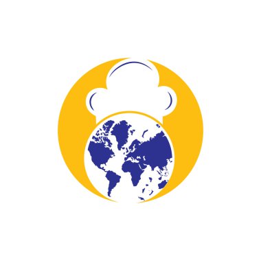 Global chef vector logo design.