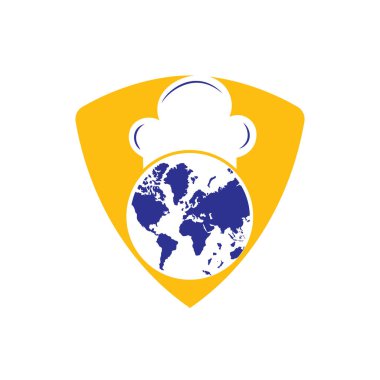 Global chef vector logo design.