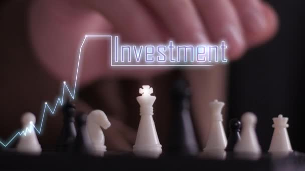 Koncepce Investic Financí Řízení Růstu Zisku Finanční Grafická Statistická Analýza — Stock video
