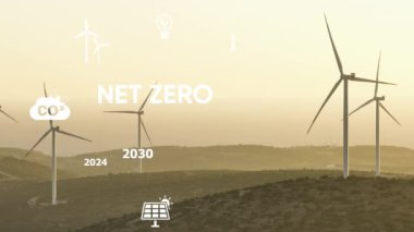 2050, rüzgar türbinleri, biyoloji, iş, karbon, karbon, karbon nötr kavram, dairesel, iklim, CO2, CO2 emisyonları, CO2 azalması, iletişim, konsept, dijital, dioksit, toprak, ekoloji, ekonomi, emisyon, enerji, çevre