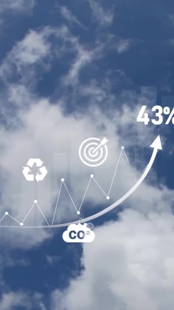 Co2 Snižuje Emise Uhlíkovou Stopu Cílem Omezit Globální Oteplování Změnu — Stock video