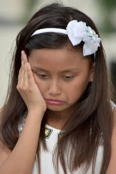 Depressed Girl Preteen — Stock Photo, Image