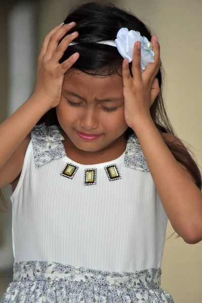 Depressed Filipina Female Tween — Stock Photo, Image