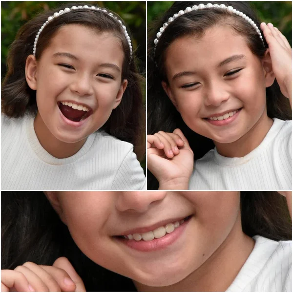 A Smiling Asian Female Child Collage