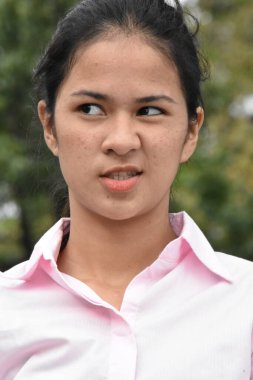 Young Diverse Girl And Confusion Headshot