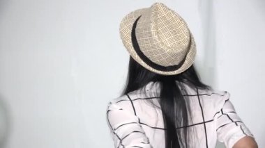 A Happy Asian Woman Isolated