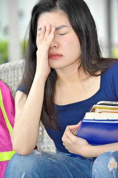 Youthful Female Student Stress — Stock Photo, Image