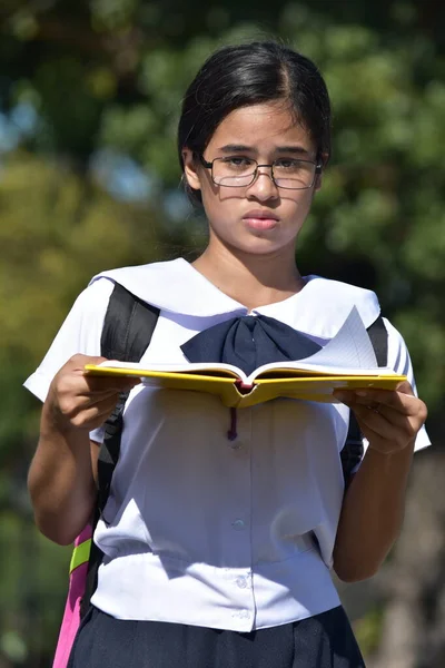 Diverse Girl Student Reading — Stock Fotó