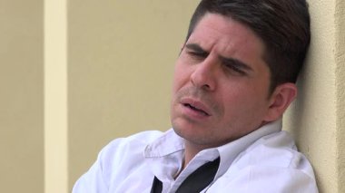 depresif erkek iş adamı