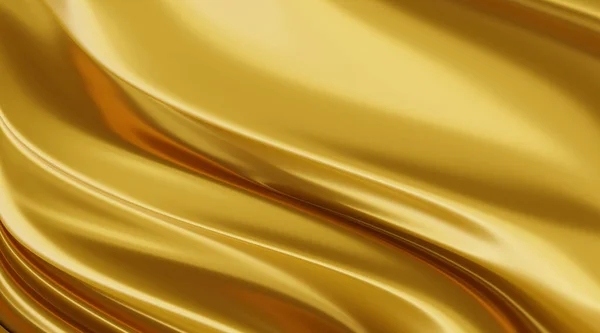 Gold Luxus Stoff Hintergrund Rendern — Stockfoto