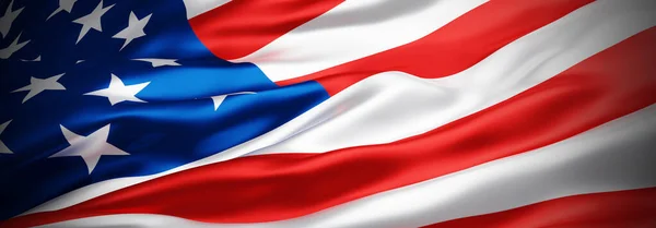 Usa Nebo Americké Vlajky Pozadí Vykreslení — Stock fotografie