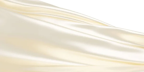 Perlenstoff Fliegt Wind Isoliert Auf Weißem Hintergrund Renderer — Stockfoto