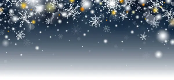 Téli Karácsonyi Háttér Design Hópehely Hóesés Vektor Illusztráció — Stock Vector